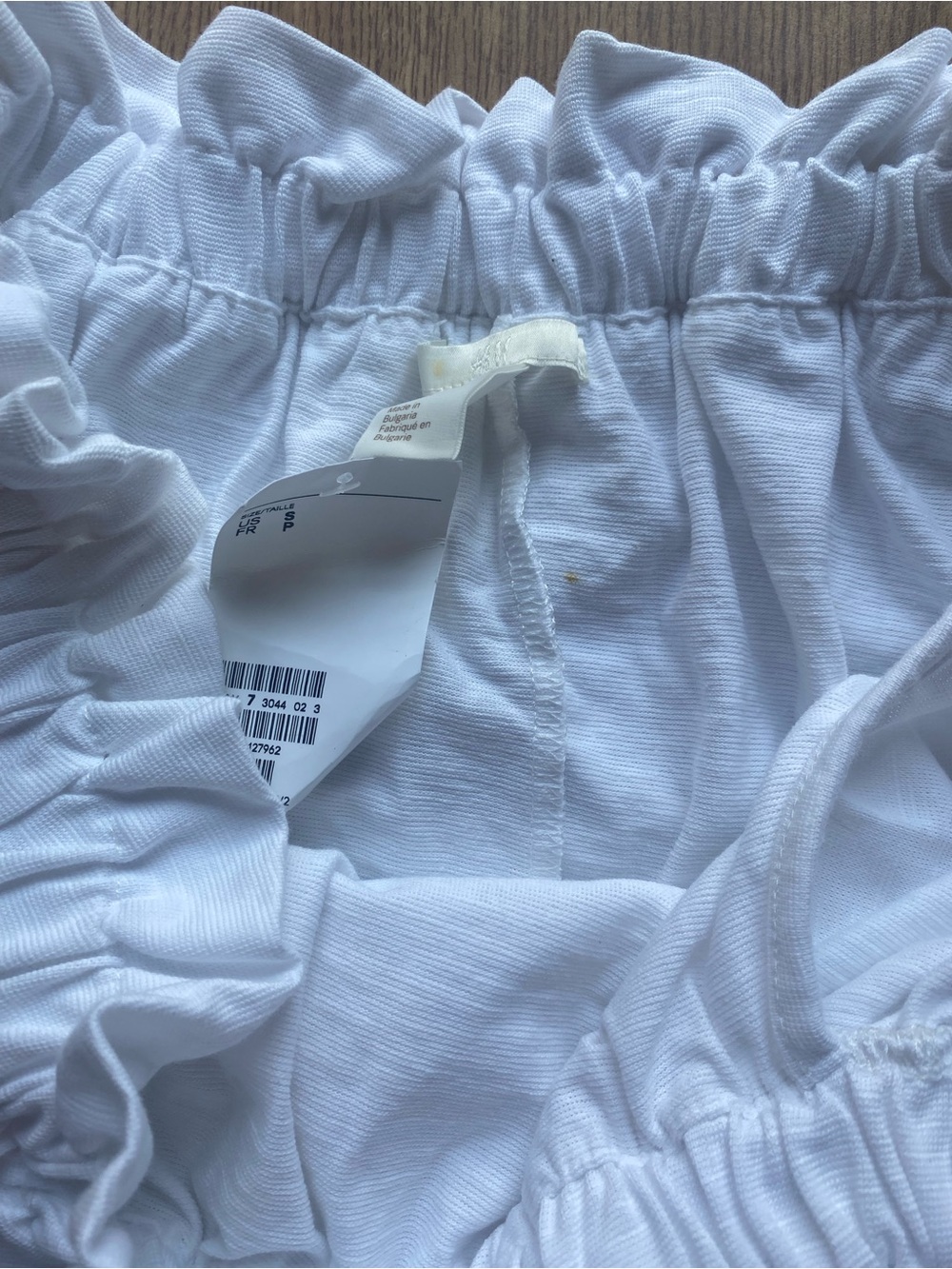 H&M White Off-The-Shoulder Ruffle Mini Dress Size S (Fits M/L) - Picture 3 of 6